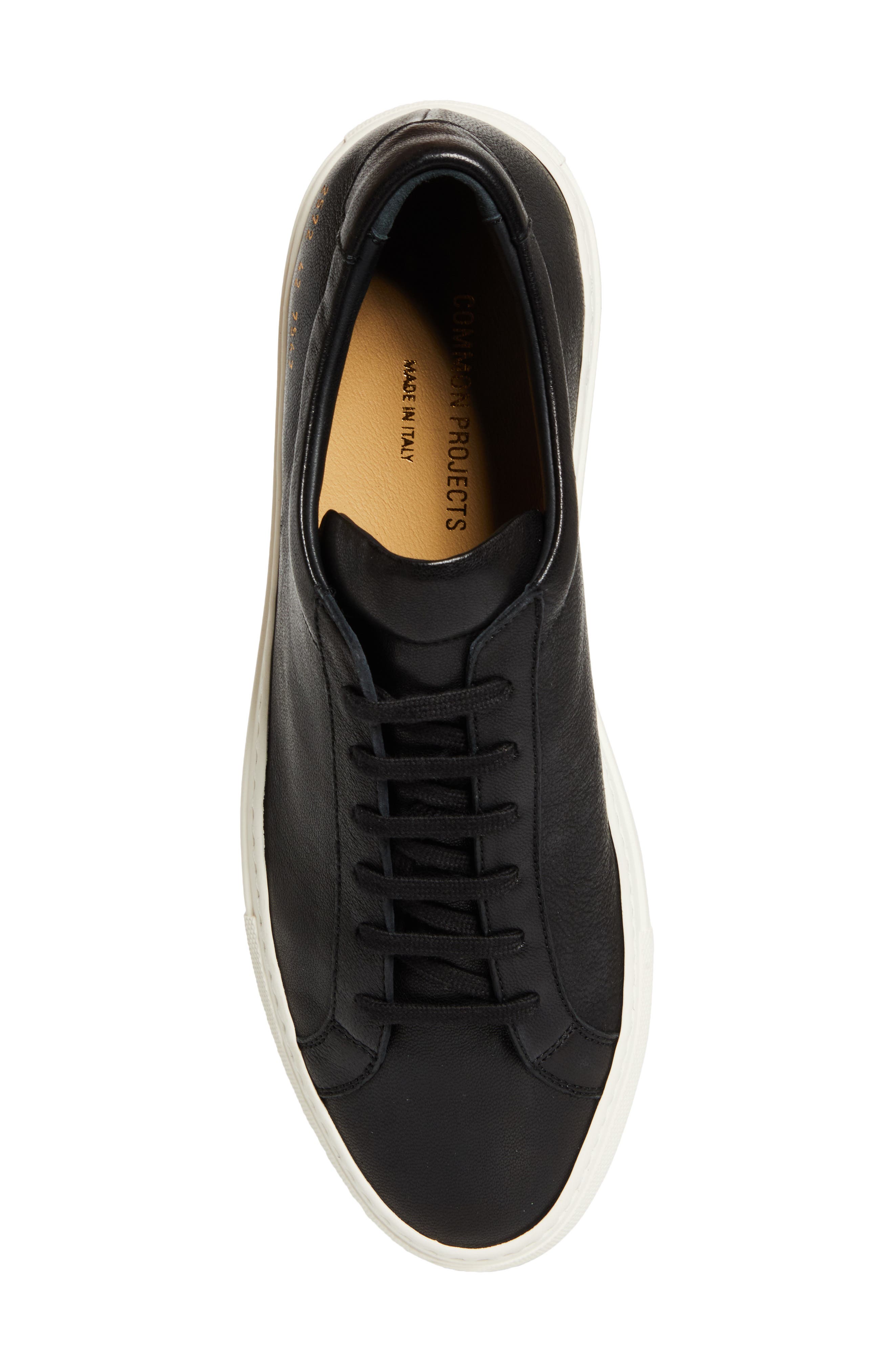 Common Projects Achilles Premium Sneaker, Alternate, color, Black/ White