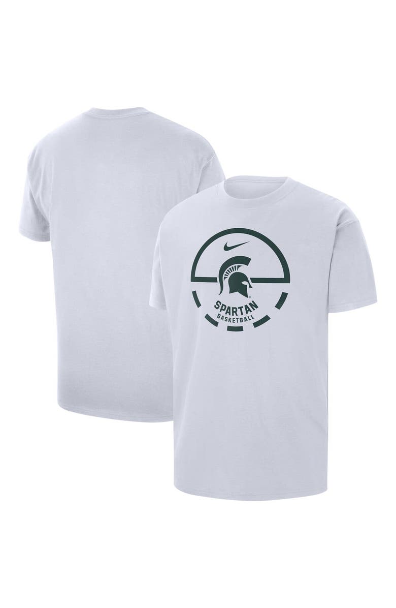 Nike Men's Nike White Michigan State Spartans Free Throw Basketball T-Shirt, Main, color, White