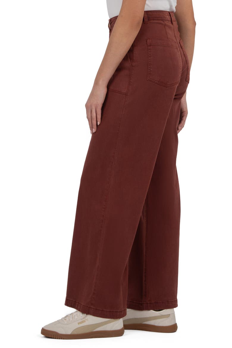 Meg Patch Pocket High Waist Wide Leg Pants, Alternate, color, RUST