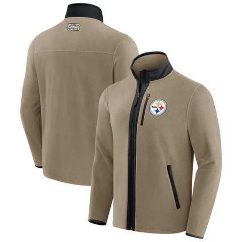 Men's NFL x Darius Rucker Collection by Fanatics  Tan Pittsburgh Steelers Heavyweight Polar Fleece Full-Zip Jacket