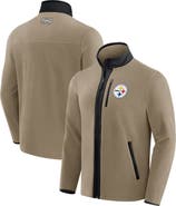 Darius Rucker Collection by Fanatics Men's NFL x Darius Rucker Collection by Fanatics  Tan Pittsburgh Steelers Heavyweight Polar Fleece Full-Zip Jacket