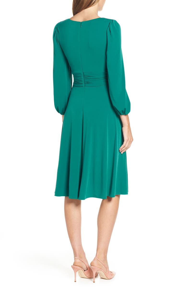 Eliza J V-Neck Fit & Flare Dress, Alternate, color, 