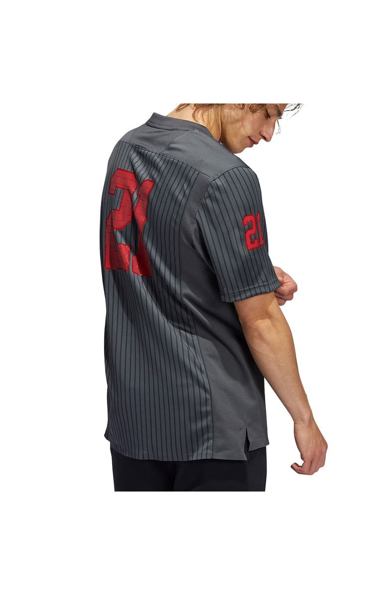 adidas Men's adidas #21 Gray NC State Wolfpack Strategy Premier Jersey, Alternate, color,