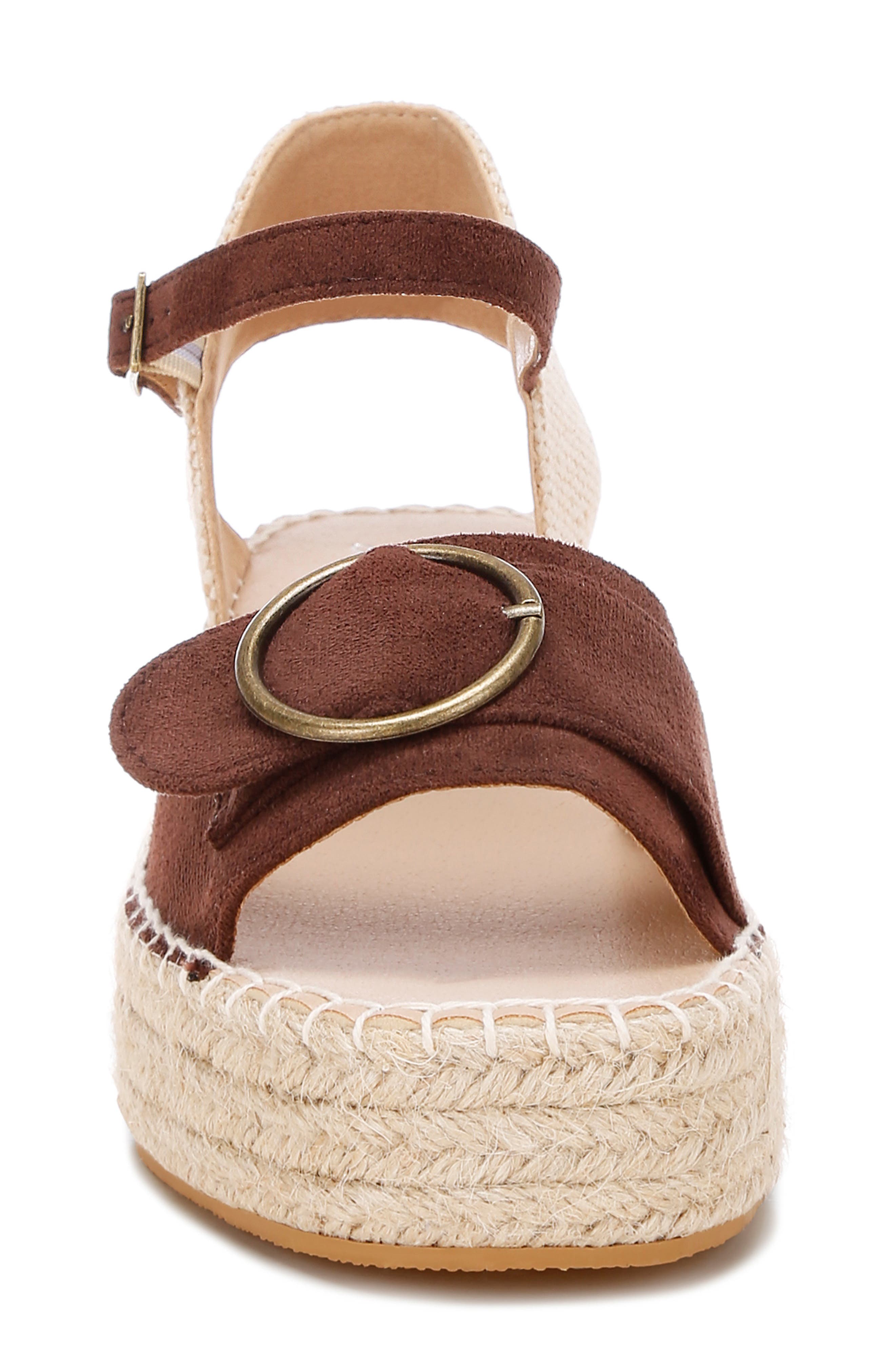 LONDON RAG Amilta Platform Wedge Espadrille Sandal, Alternate, color, Brown