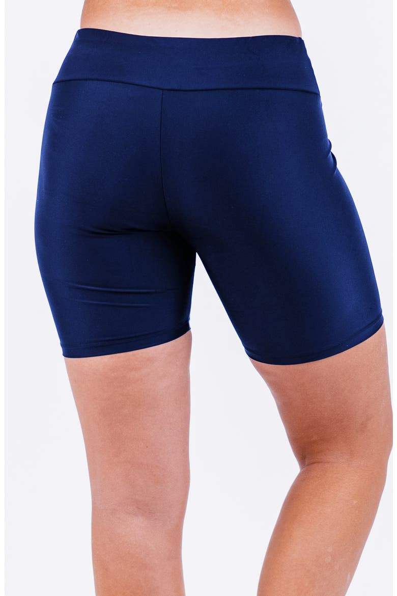 Mid-Thigh Swim Shorts, Alternate, color, Navy