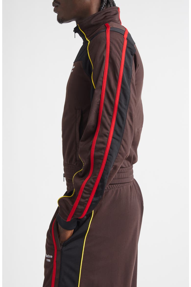 Shrunken Track Jacket, Alternate, color, BROWN