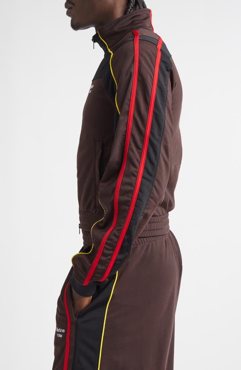 Martine Rose Shrunken Track Jacket, Alternate, color, Brown