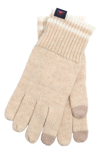 Faherty Retro Stripe Gloves In Brown