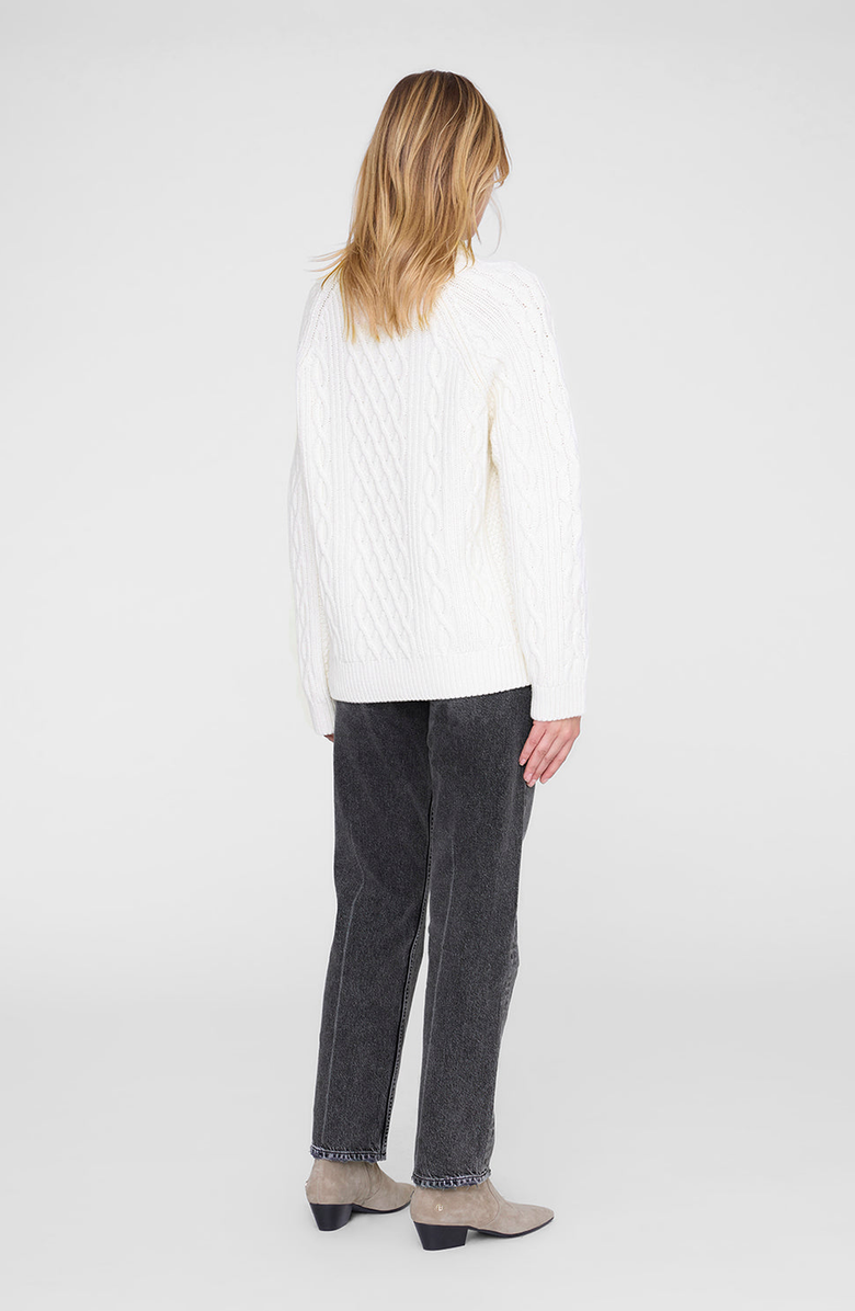 ANINE BING Louie Sweater, Alternate, color, Ivory