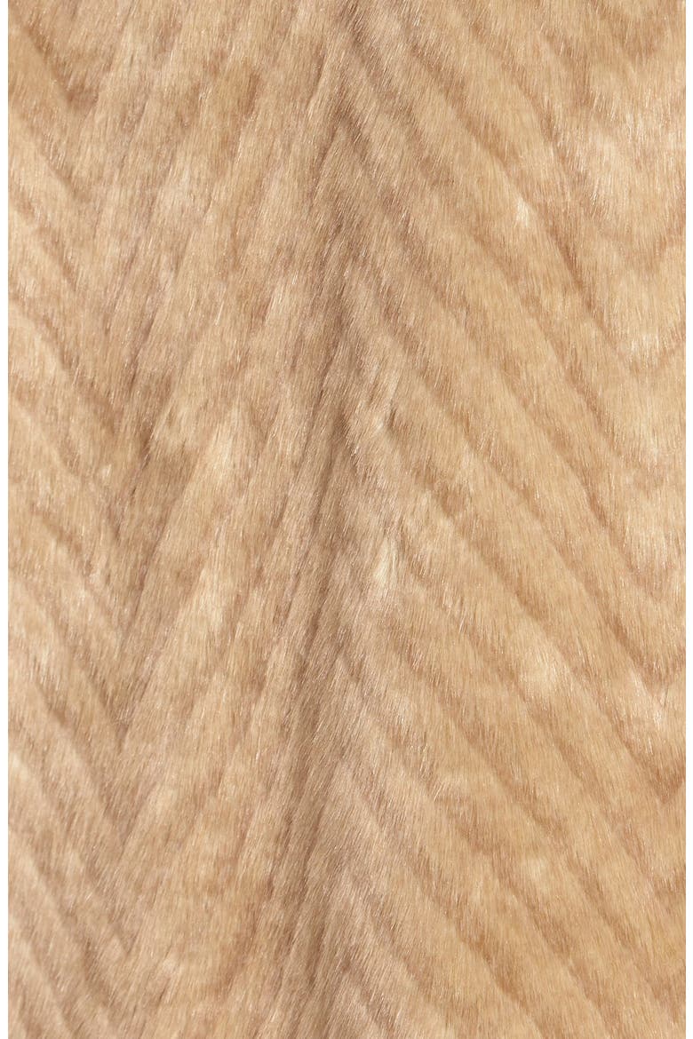 Faux Fur A-Line Coat, Alternate, color, LATTE