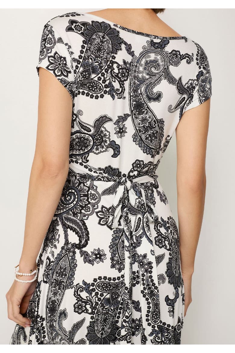 Handkerchief Hem Dress, Alternate, color, Black & White