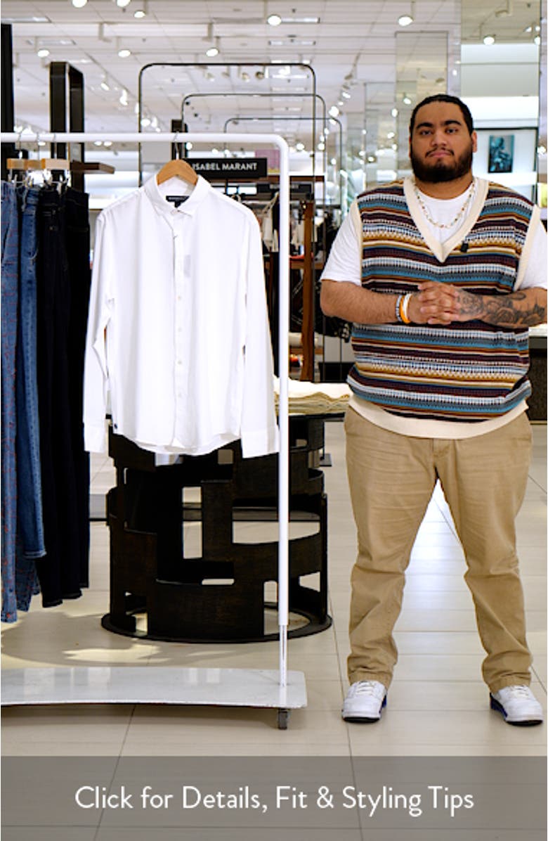 Leeward Solid No-Tuck Button-Up Shirt, sales video thumbnail