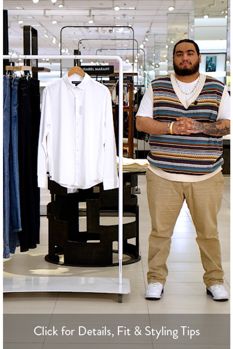Leeward Solid No-Tuck Button-Up Shirt video