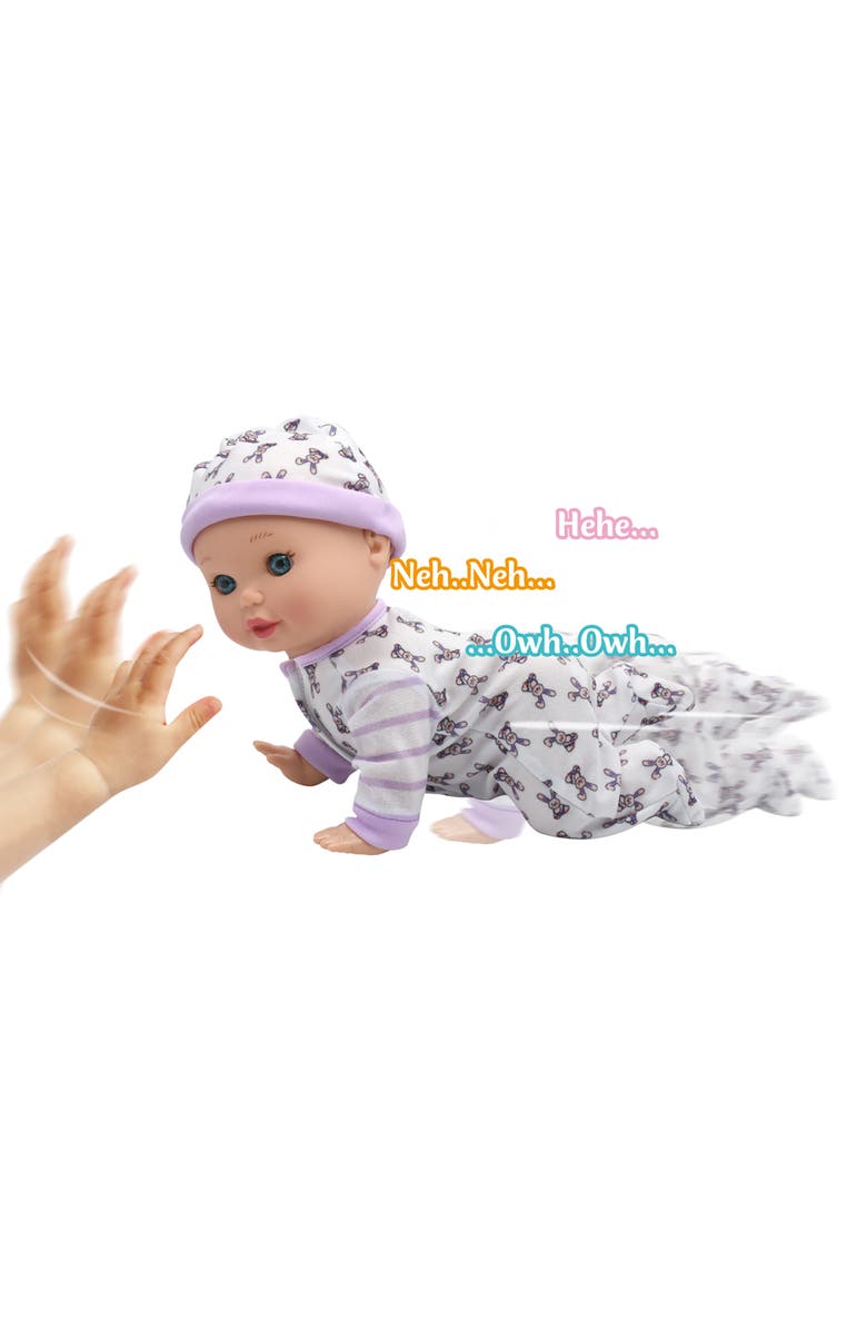 Little Darlings Crawling Baby 10" Baby Doll Playset, 2+, Alternate, color, Multicolored