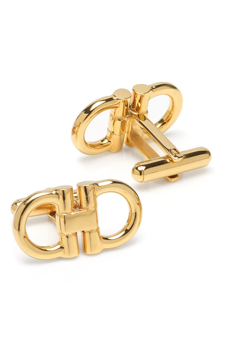 Cufflinks, Inc. Horsebit Cuff Links & Tie Bar Gift Set, Alternate, color, Gold