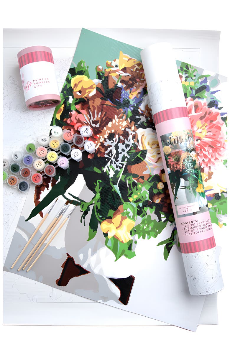 Pick Me Up Paint by Numbers Kit, Alternate, color, Multicolored Floral