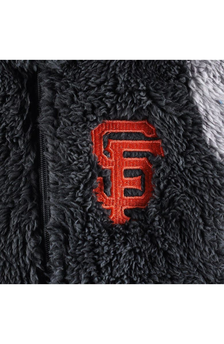 Outerstuff Newborn and Infant Black/Gray San Francisco Giants Game Nap Teddy Fleece Bunting Full-Zip Sleeper, Alternate, color, 