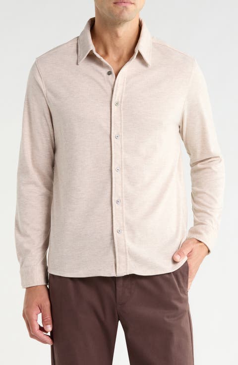 Generation™ Pinstripe Double Knit Button-Up Shirt