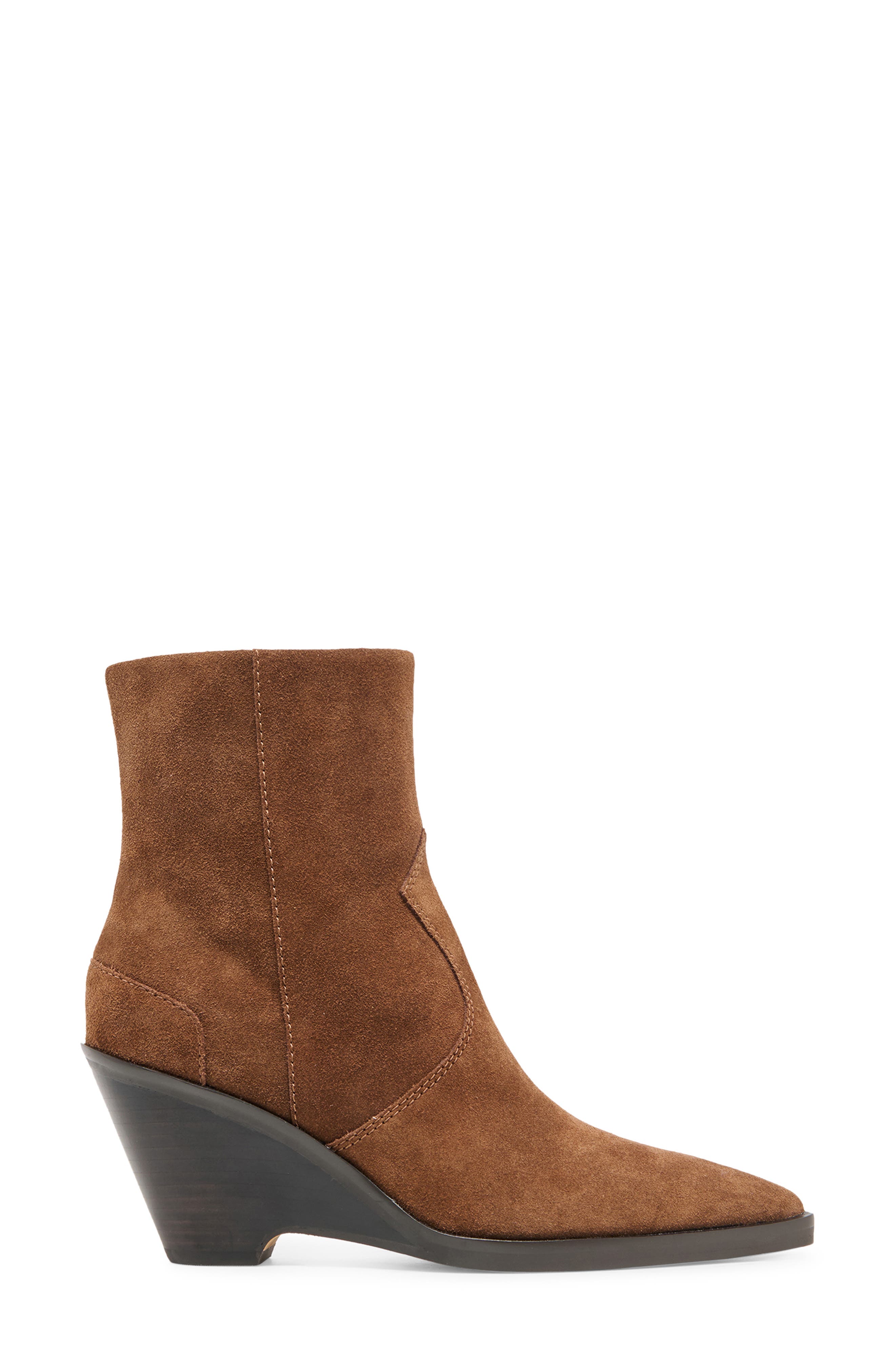 Ashtin Leather Wedge Bootie, Alternate, color, COCOA SUEDE