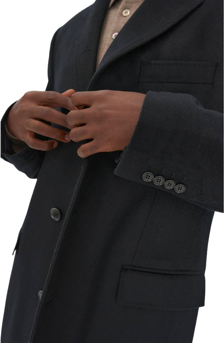 GOBI Mongolian Cashmere Classic Single Breasted Coat, Alternate, color, Black