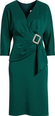 Eliza J Faux Wrap Cocktail Dress