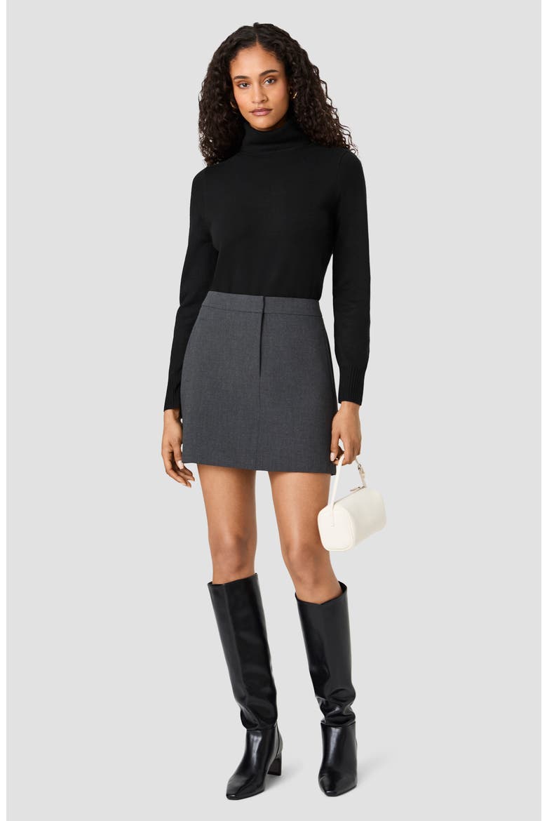 Tavi Crosshatch Miniskirt, Alternate, color, GRAPHITE