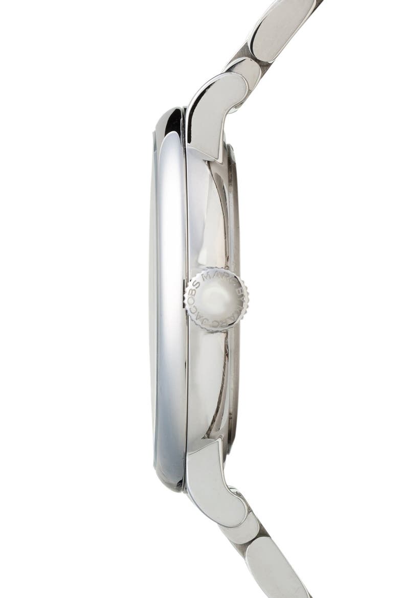 'Baker' Bracelet Watch, 37mm, Alternate, color, SILVER