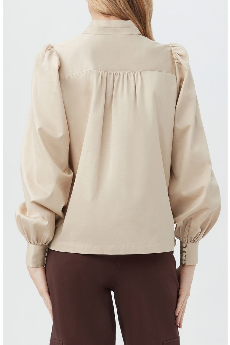 Sisi Long Sleeve Organic Cotton Shirt, Alternate, color, SAHARA STONE
