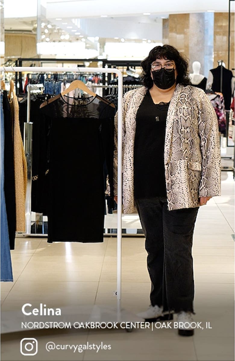 Carola Mixed Media Long Sleeve Dress, sales video thumbnail