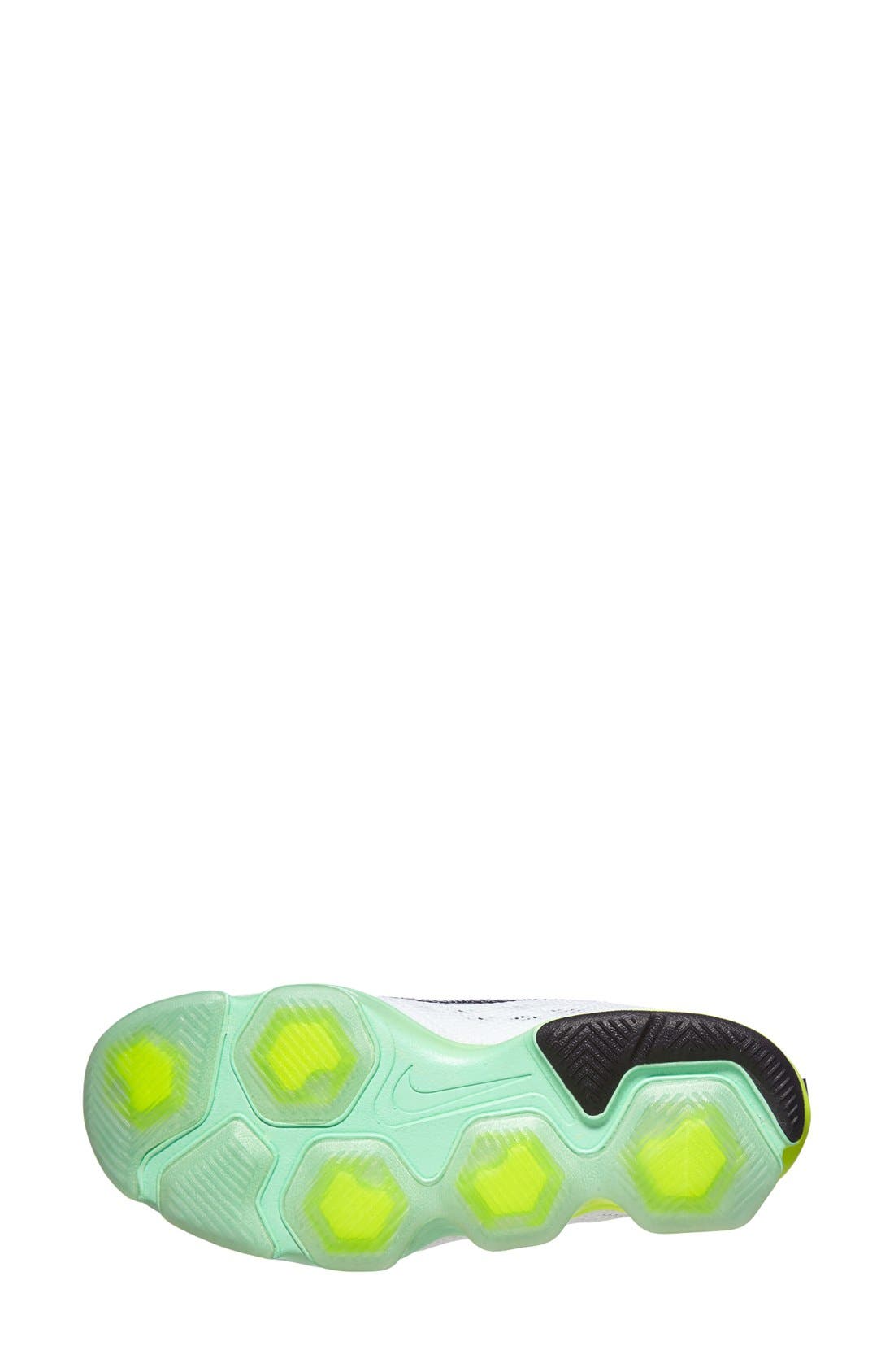 'Zoom Fit Agility' Training Shoe, Alternate, color, WHITE/ BLACK/ GREEN GLOW