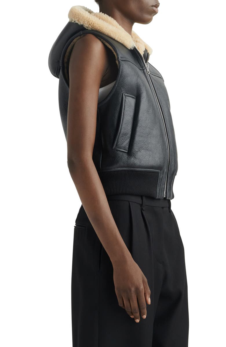 rag & bone Robbie Hooded Genuine Shearling Vest, Alternate, color,