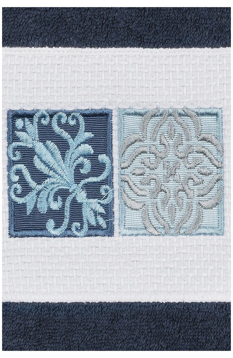 Linum Home Textiles Vivian 3-Piece Embellished Towel - Midnight Blue, Alternate, color, Midnight Blue