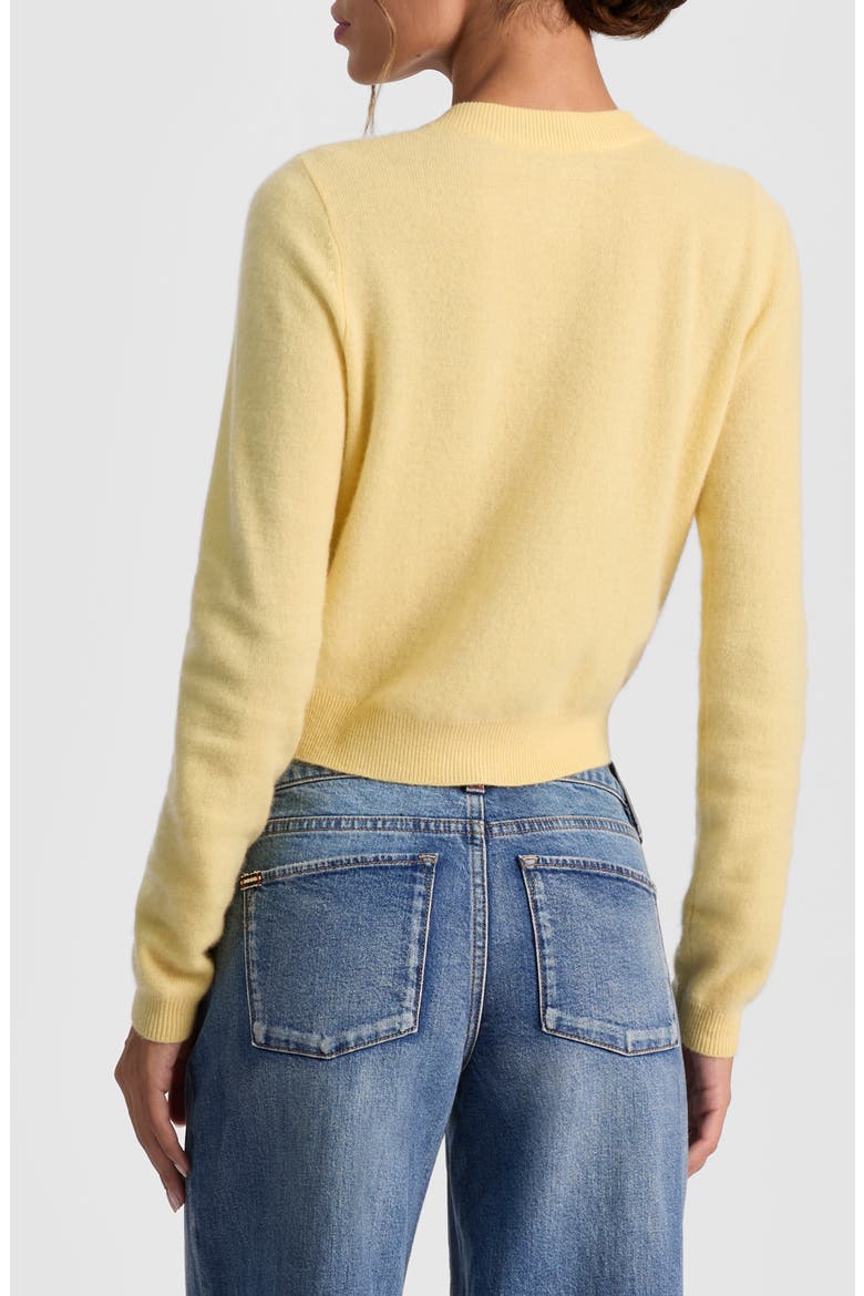 Dollie Cashmere Blend Crop Cardigan, Alternate, color, BUTTER