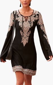 LASCANA Women's Lace Up Dress