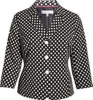 KASPER Dot Three Button Jacket