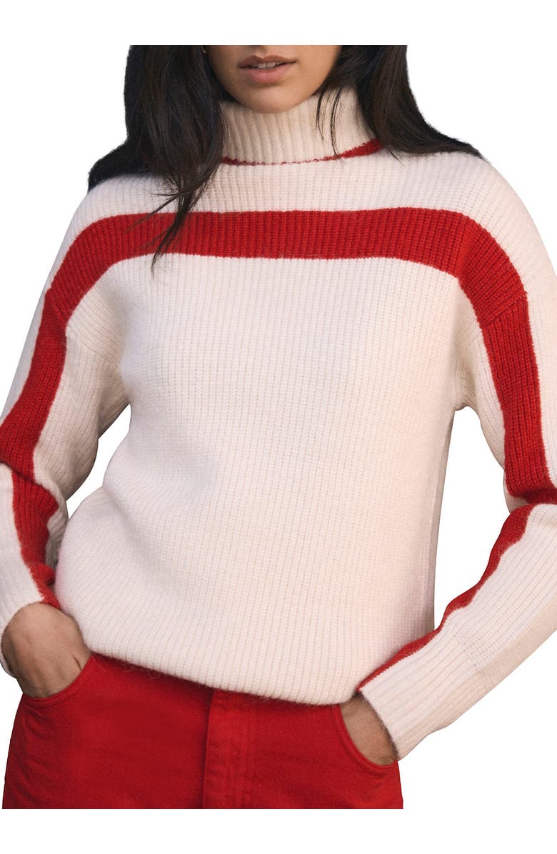 MINT VELVET Contrast Stripe Sweater, Alternate, color, Cream