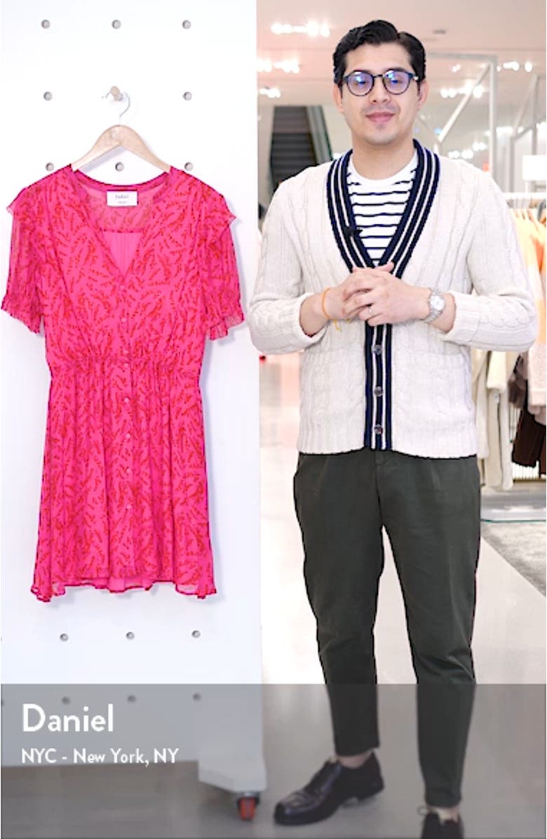 Matcha Floral Short Sleeve Dress, sales video thumbnail