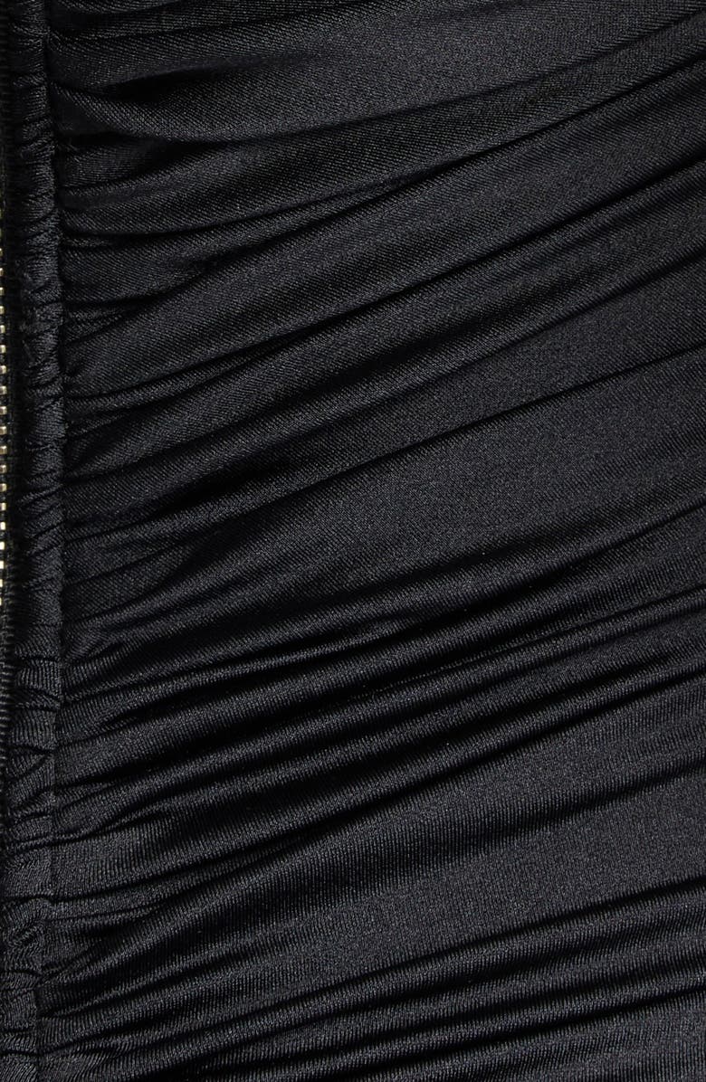 LaQuan Smith Ruched Body-Con Dress, Alternate, color, Black