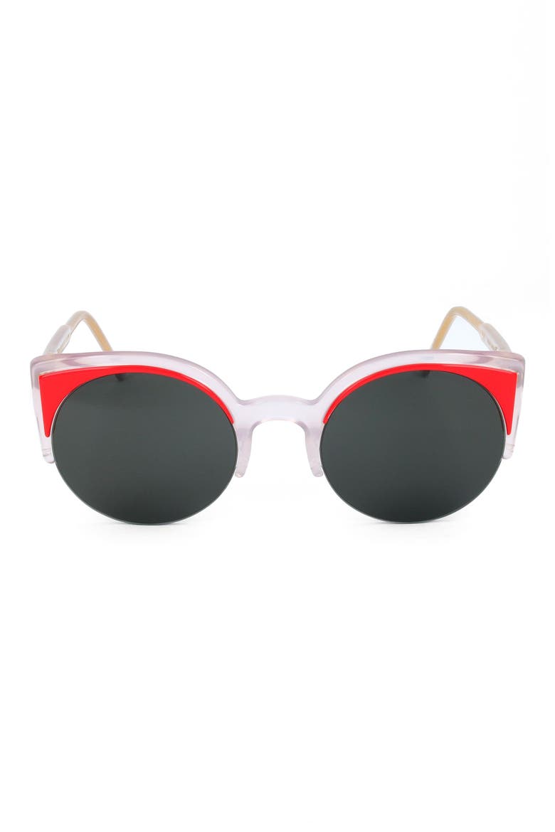 52mm Cat Eye Sunglasses, Main, color, CORAL