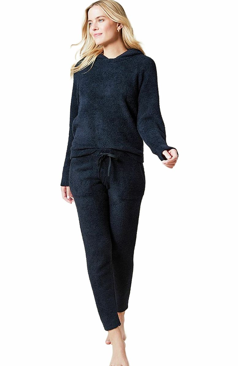 Softies Solid Marshmallow Hoodie and Jogger Lounge Set, Alternate, color, 