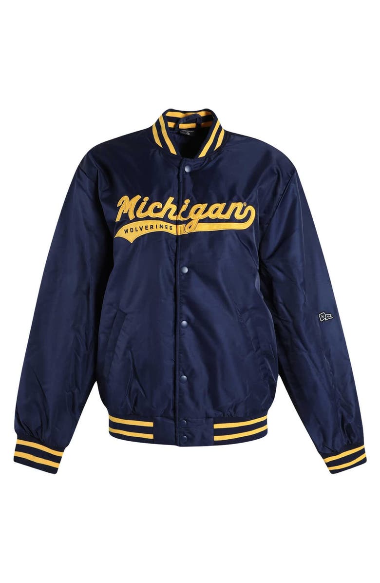 Hype and Vice Women's Hype and Vice Navy Michigan Wolverines A-Game Varsity Full-Snap Jacket, Alternate, color, Navy