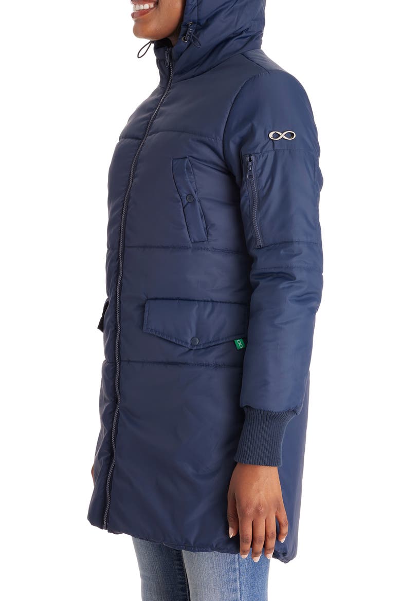 3-in-1 Hooded Maternity Puffer Jacket, Alternate, color, NAVY
