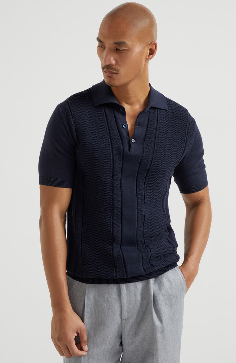 Brunello Cucinelli Polo-style sweater, Alternate, color, 