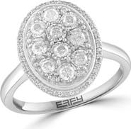 EFFY Sterling Silver Diamond Halo Ring