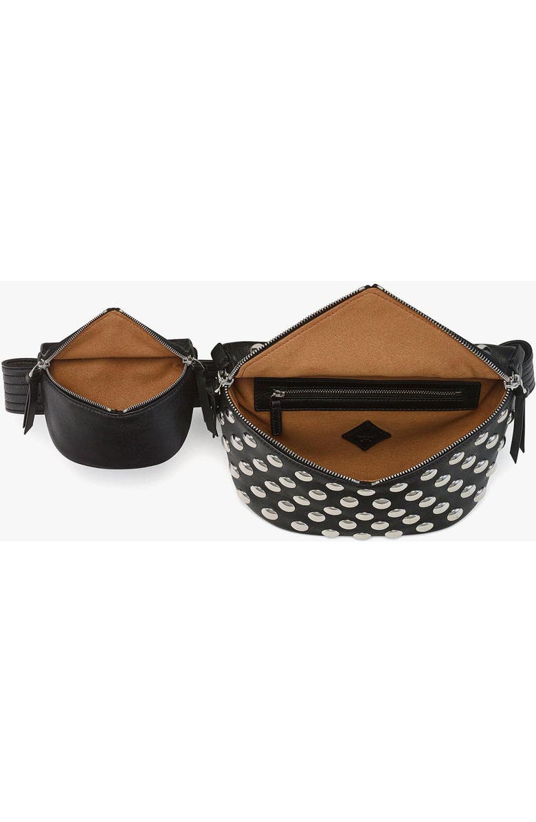 MCM Diamant 3D Belt Bag in Galactic Gala Lamb Leather, Alternate, color, Black