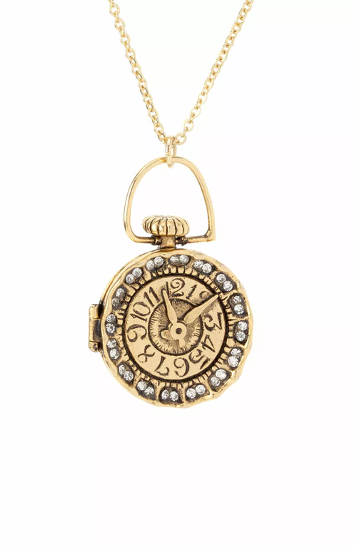 Uncommon Goods 1111 Locket In Gold With Crystals