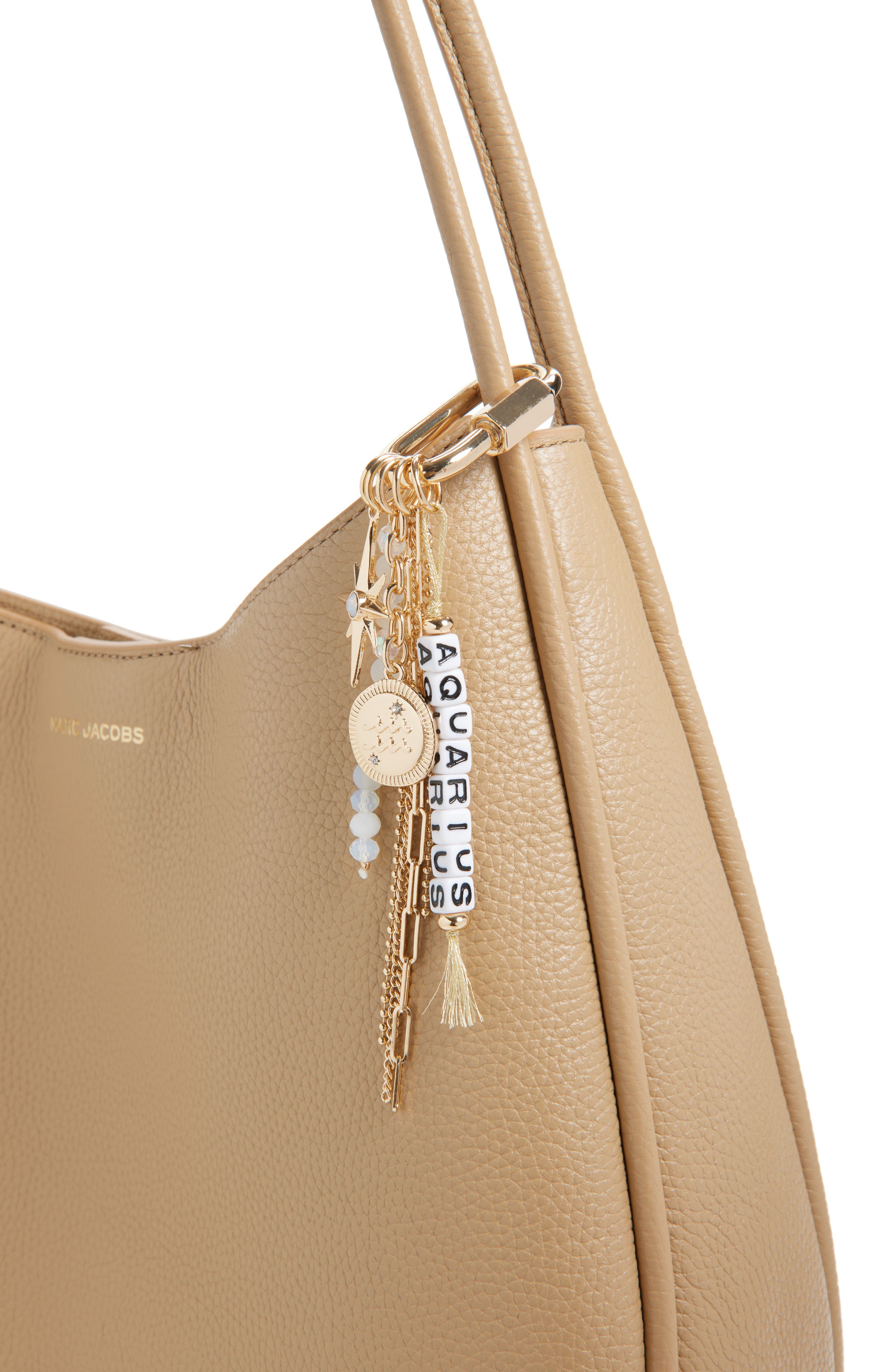 Chelsea28 Zodiac Bead Bag Charm, Alternate, color, Aquarius- White Multi- Gold