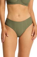 Sea Level Caracus Mid Rise Bikini Bottoms