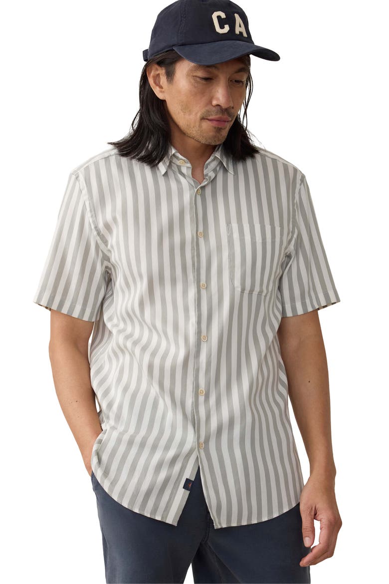 Movement Monterrey Short Sleeve Button-Up Shirt, Alternate, color, CLOVER VALLEY STRIPE