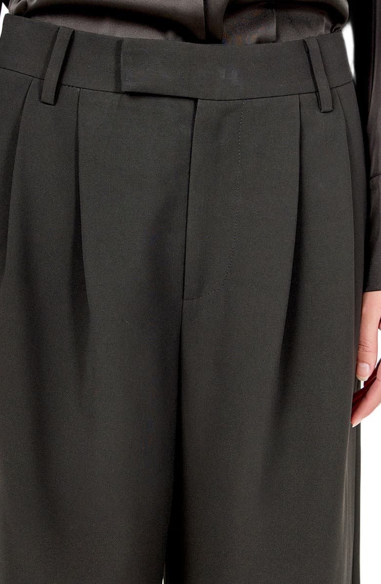 Endless Rose Wide-Leg Pleat Pants, Alternate, color, Black